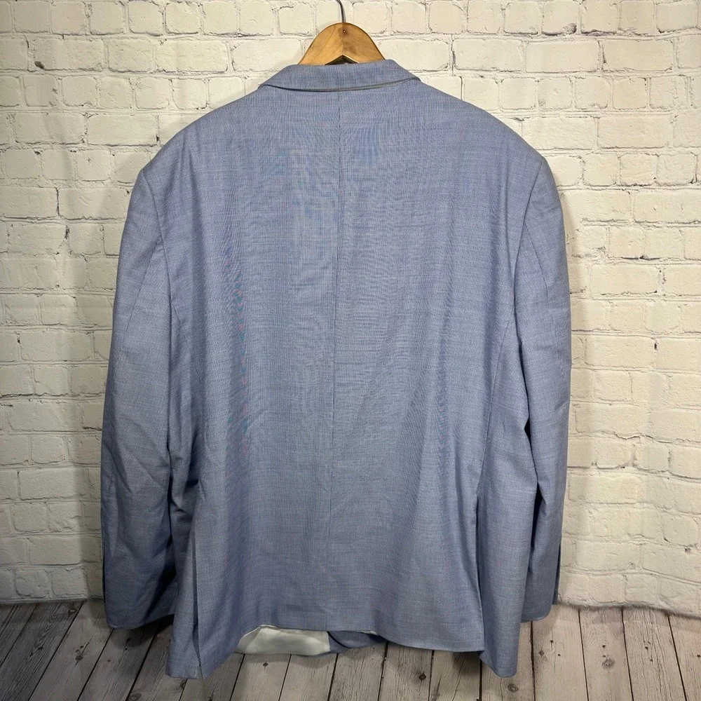 Light Blue Men's Two-Button Blazer - Classic Tailored Style